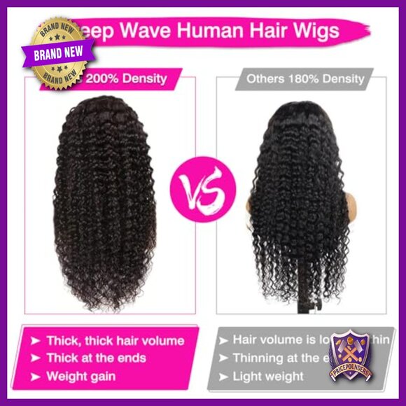 28 Inch 13x6 HD Lace Front Wig Human Hair Deep Wave Pre Plucked
